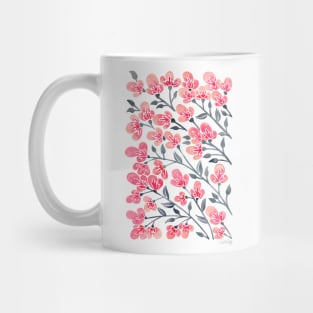 pink black cherry blossoms Mug